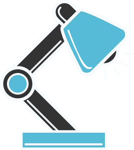 Modern Desk Lamp Illustration on Transparent Background