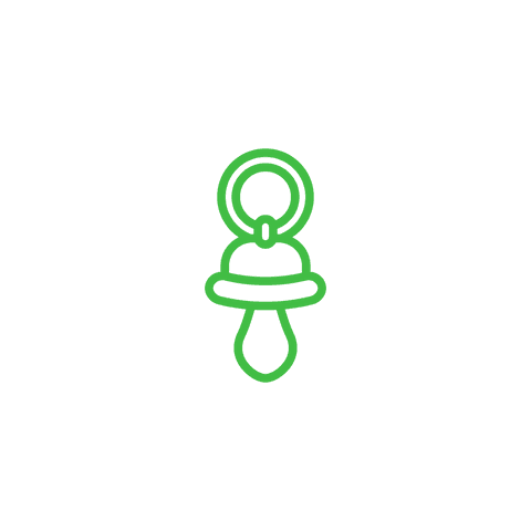 green pacifier icon isolated on transparent background - Download Free Stock Videos Pikwizard.com