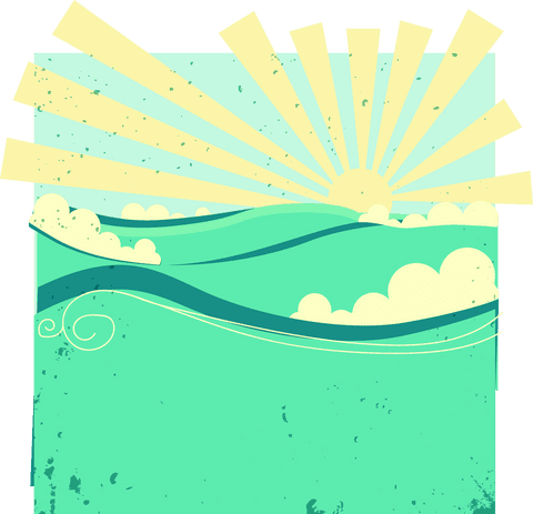 vintage sunrise over greenery transparent background illustration - Download Free Stock Videos Pikwizard.com