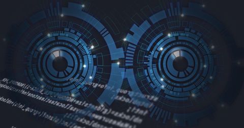 Abstract Futuristic Digital Data Processing Interface - Download Free Stock Images Pikwizard.com