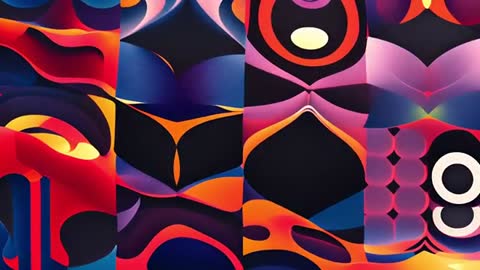 Vibrant Geometric Abstract Animation with Dynamic Colors