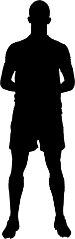 Football Player Silhouette on Transparent Background for Sporting Themes