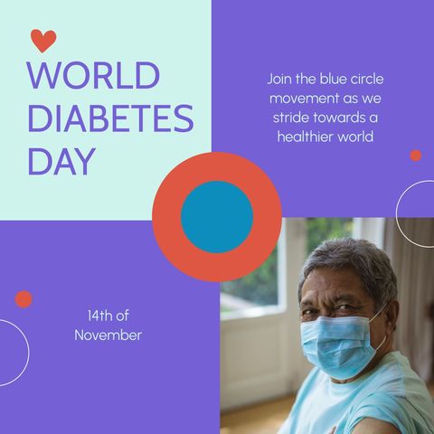 World Diabetes Day Healthcare Awareness Graphic Design - Download Free Stock Templates Pikwizard.com