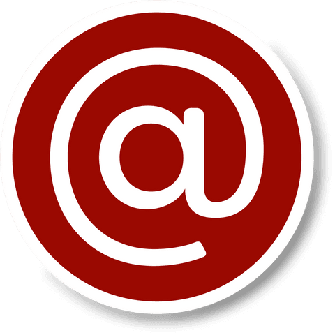 Modern Red At Symbol on Transparent Background for Communication Design - Download Free Stock Videos Pikwizard.com