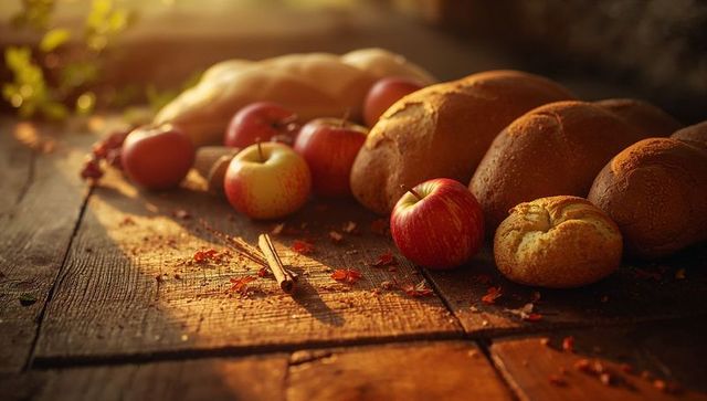 Bask in Rustic Autumn Light with Freshly Baked Loaves and Apples