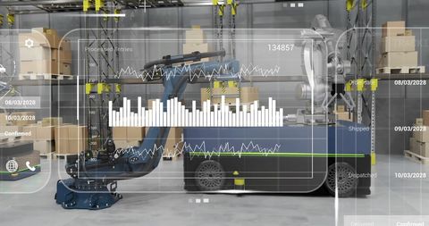 Digital Warehouse Interface with Advanced Robotics and Data Analytics