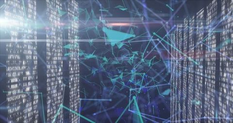 Abstract Digital Network in Virtual Data Center - Download Free Stock Images Pikwizard.com