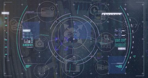 Digital Interface HUD Scanning Dynamic Data Processing - Download Free Stock Images Pikwizard.com