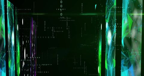 Abstract Digital Interface with Vibrant Geometric Shapes - Download Free Stock Images Pikwizard.com
