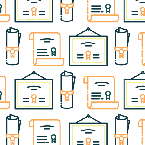 seamless pattern with certificates on transparent background - Download Free Stock Videos Pikwizard.com