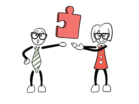 cartoon characters tossing large transparent puzzle piece - Download Free Stock Videos Pikwizard.com