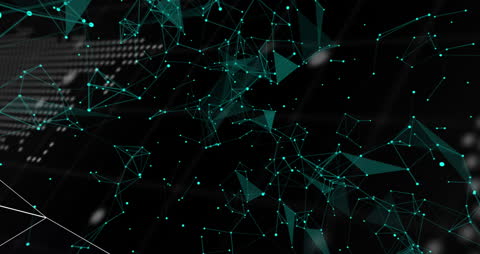 Digital Network of Connections with Binary Code Background