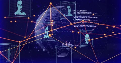 Global Data Connections and Digital Profiles Network - Download Free Stock Images Pikwizard.com