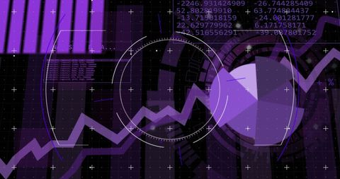 Financial Data Processing with Futuristic Graphs and Charts - Download Free Stock Images Pikwizard.com