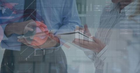 Business Professionals Analyzing Financial Data on Tablets - Download Free Stock Images Pikwizard.com