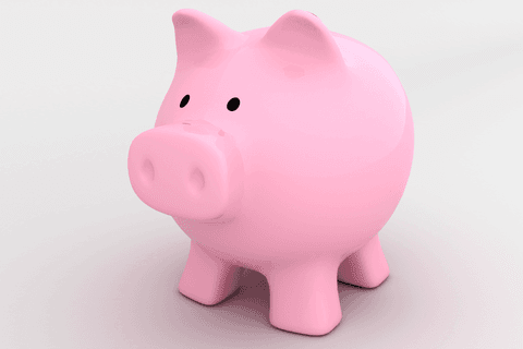 Pink Piggy Bank Isolated Transparency Symbolizing Savings