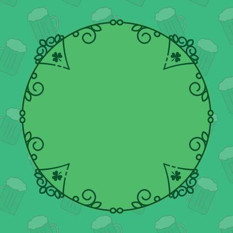 St. Patrick's Day Green Circle with Beer Motif on Transparent Background - Download Free Stock Videos Pikwizard.com