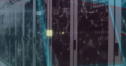 Cutting-Edge Data Center With Digital Network Connections Overlay - Download Free Stock Images Pikwizard.com