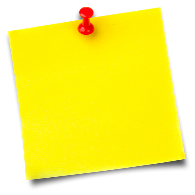 Bright Yellow Sticky Note with Red Thumbtack on Transparent Background - Download Free Stock Videos Pikwizard.com