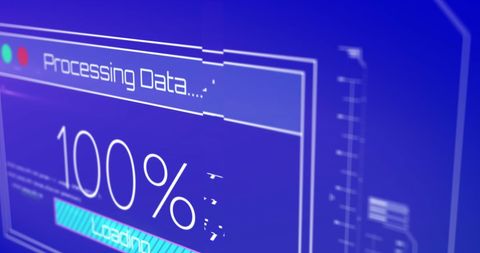 Digitized Data Processing UI with Progress Indicator - Download Free Stock Images Pikwizard.com