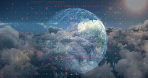 Digital Security Concept with Globe and Firewall Code - Download Free Stock Images Pikwizard.com