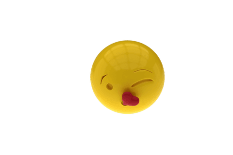 3d kissing emoji with heart on transparent background - Download Free Stock Videos Pikwizard.com
