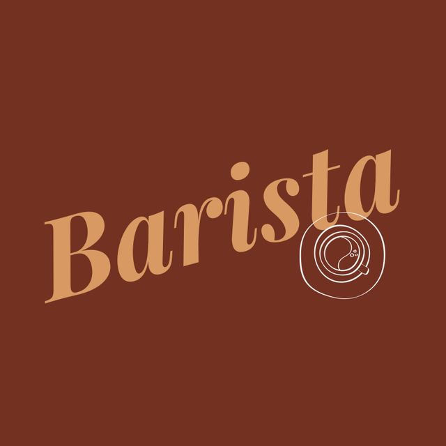 Stylish Barista Typography on Warm Background - Download Free Stock Templates Pikwizard.com