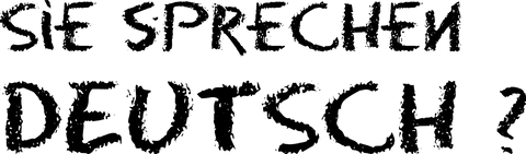 Sie sprechen deutsch text on transparent background