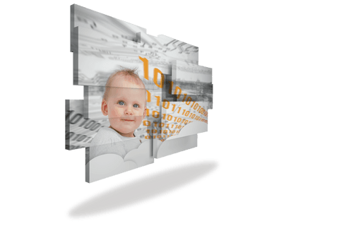 genius baby on digital transparent abstract projection - Download Free Stock Videos Pikwizard.com