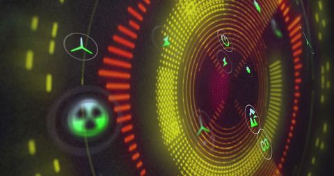 Futuristic Ecology Icons Scanning on Digital Interface - Download Free Stock Images Pikwizard.com
