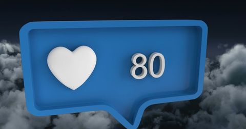 Social Media Engagement Icon Overlapping Cloudy Sky - Download Free Stock Images Pikwizard.com