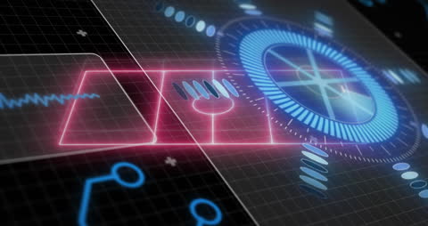 Financial Data Animation with Digital Interface Over World Map