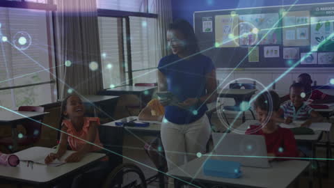 Digital Networking Concept in Diverse Classroom