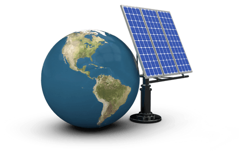 solar panel connected to earth globe on transparent background - Download Free Stock Videos Pikwizard.com