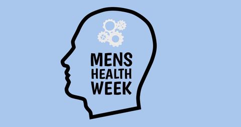 Mens Health Week Awareness Silhouette with Gears Concept - Download Free Stock Images Pikwizard.com