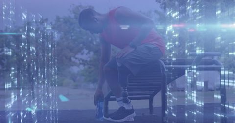Athlete with Prosthetic Leg Linking Sports and Technology - Download Free Stock Images Pikwizard.com