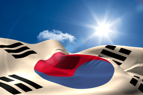 south korean flag waving in bright sunshine, transparent design - Download Free Stock Videos Pikwizard.com