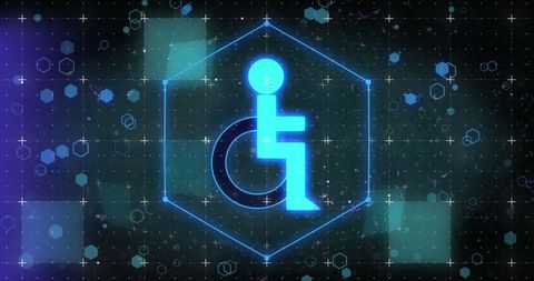 Innovative digital accessibility icon disability concept