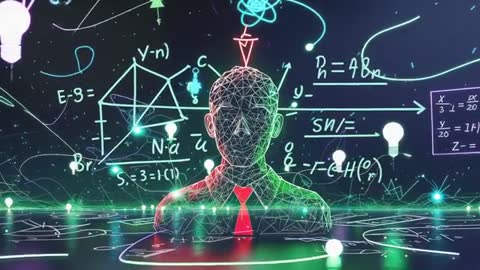 Futuristic Digital AI Human Interface in Neon