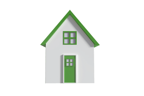 Green and White House Illustration on Transparent Background - Download Free Stock Videos Pikwizard.com