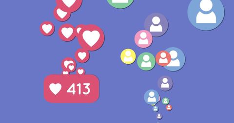 Growing Social Media Engagement with Colorful User Interactions - Download Free Stock Images Pikwizard.com