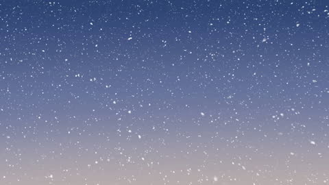 Santa Claus Flying Sleigh with Reindeers in Falling Snow