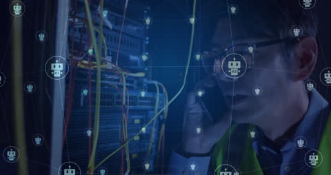 Technology Expert Managing AI Network in Data Center