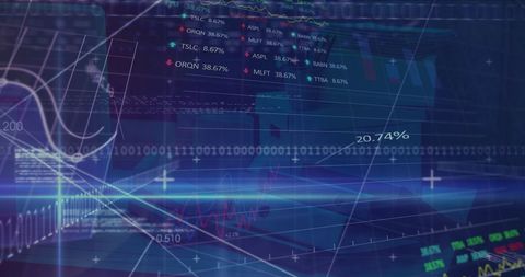 Abstract Digital Financial Data with Graphs and Charts - Download Free Stock Images Pikwizard.com