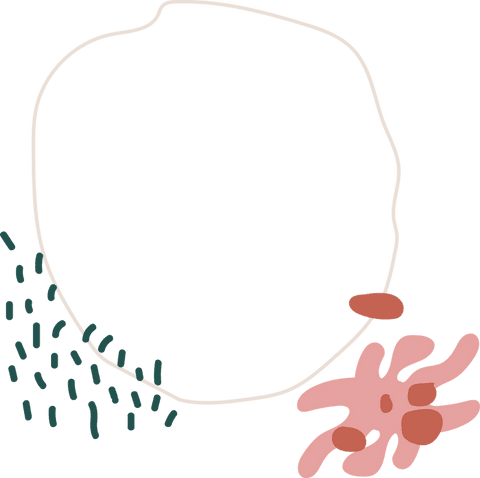 Transparent overlay with abstract organic pastel shapes