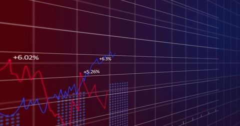 Financial Data Graphic with Rising Trends on Digital Grid - Download Free Stock Images Pikwizard.com