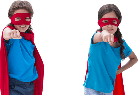 transparent image of kids in superhero costume pose - Download Free Stock Videos Pikwizard.com