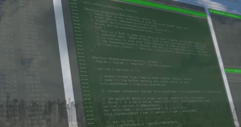 Data Processing on Transparent Screen Over Urban Landscape - Download Free Stock Images Pikwizard.com
