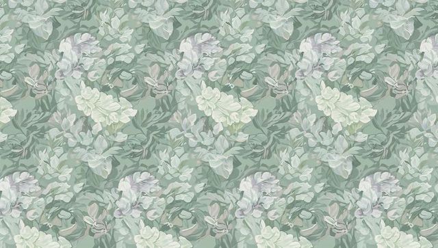 Muted watercolor peony seamless floral pattern for wallpaper and textiles