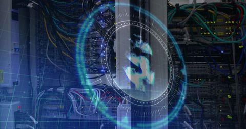 Digital Security Lock with Dollar Sign Over Data Servers - Download Free Stock Images Pikwizard.com